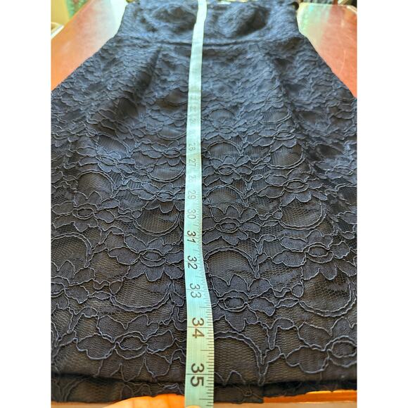 Mori Lee by Madeline Gardner Navy Lace Cocktail Dress US 8 💙 Elegant - Picture 5 of 10